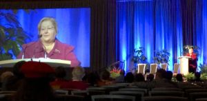 SLA CEO Janice LaChance speaking to the attendees at the Annual Business Meeting